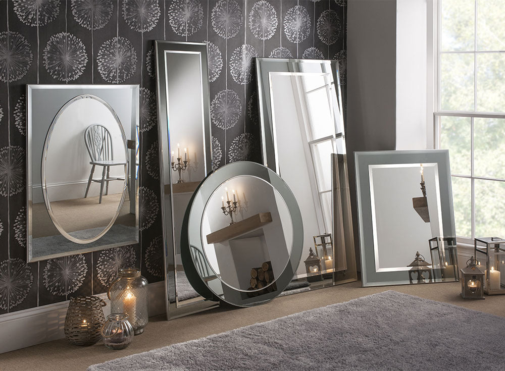 The Capri Two-Tone Grey Wall Mirror