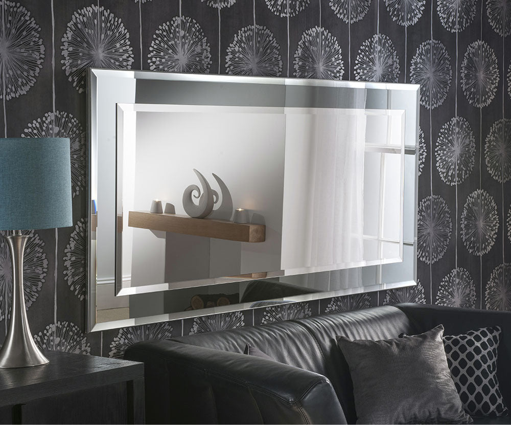 The Capri Two-Tone Grey Wall Mirror