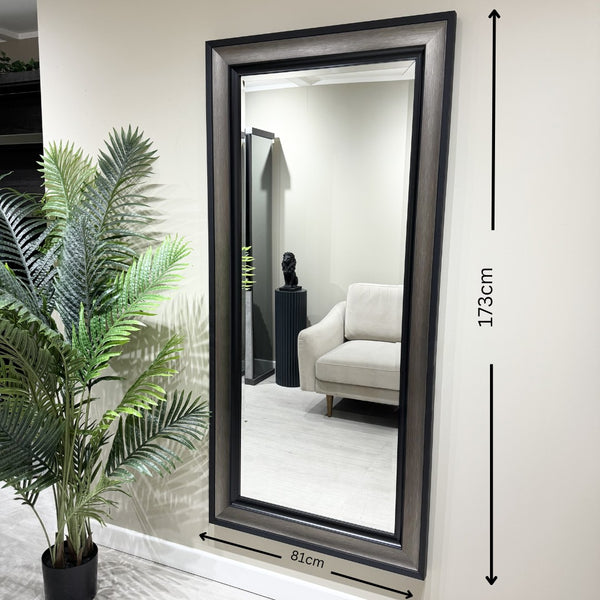 Florence Black and Grey Mirror