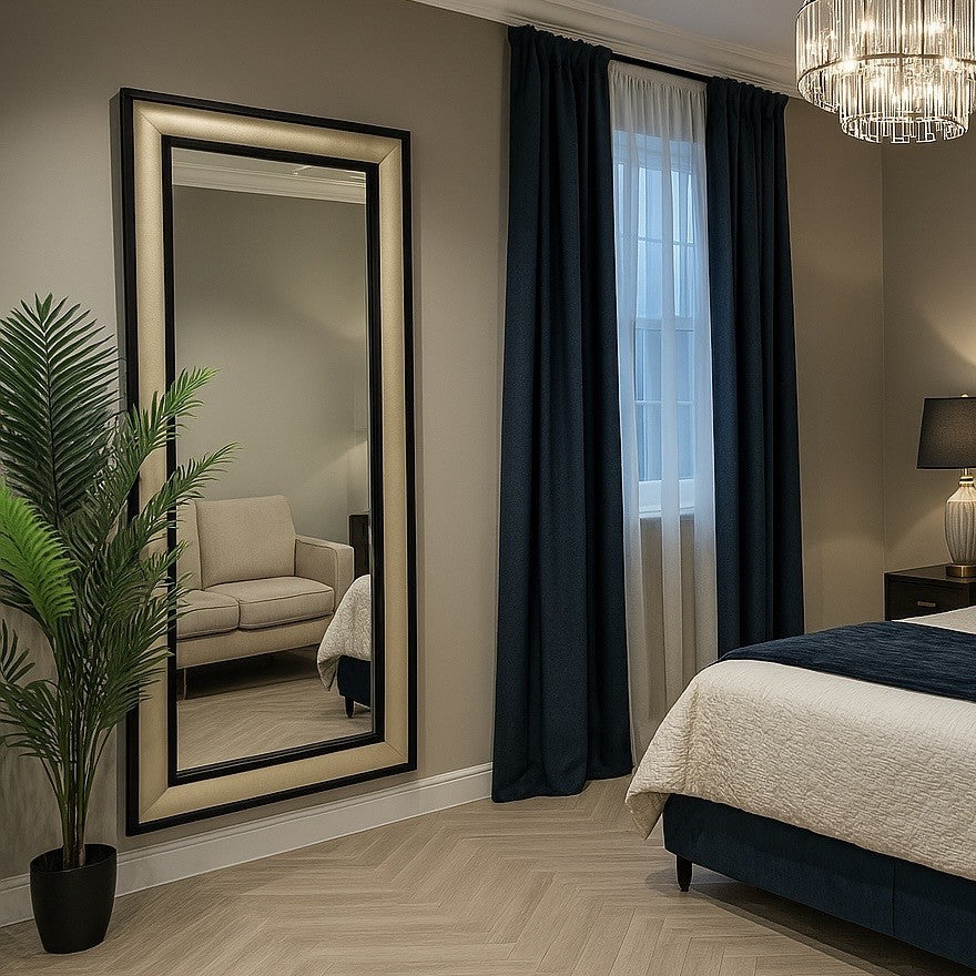 Florence Black and Gold Mirror