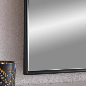 Arcus Black Overmantle Mirror