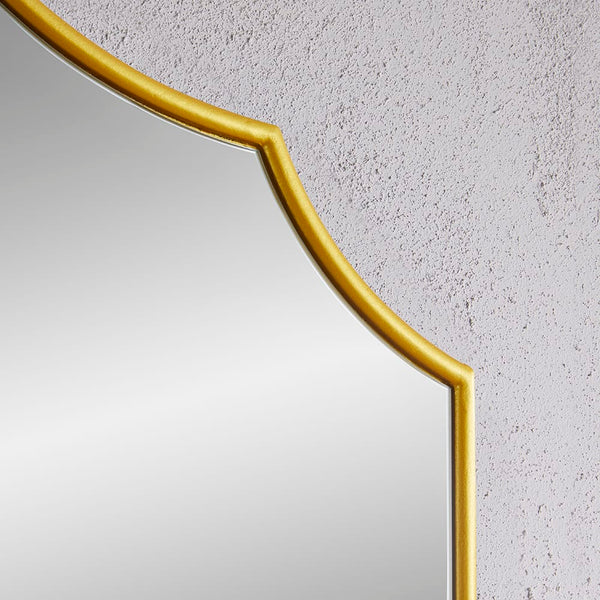 Arcus Gold Overmantle Mirror