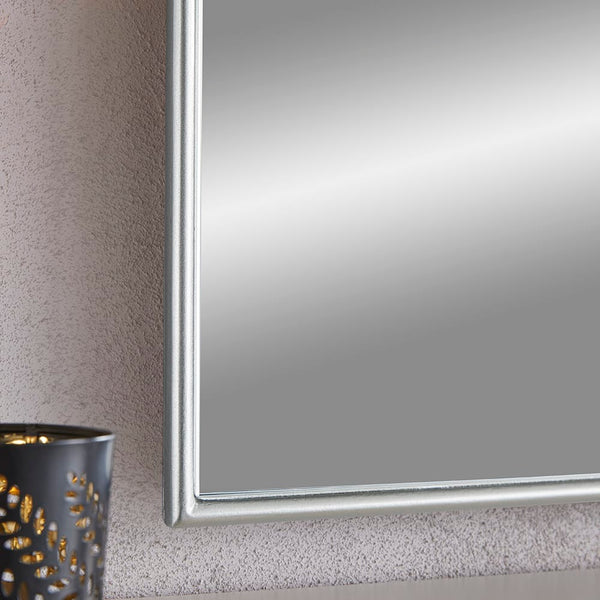 Arcus Silver Overmantle Mirror