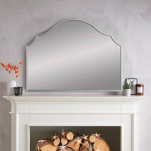 Arcus Silver Overmantle Mirror