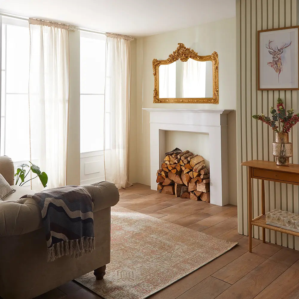 Burghley Grand Antique Gold Overmantle Mirror