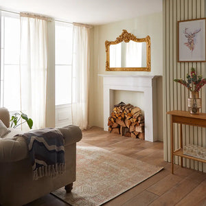 Burghley Grand Antique Gold Overmantle Mirror