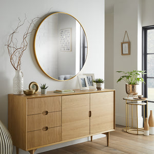 Bexley Brushed Gold Metal Frame Mirror