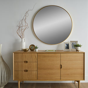Bexley Brushed Gold Metal Frame Mirror