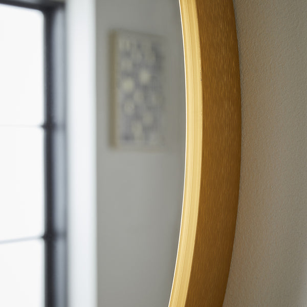 Bexley Brushed Gold Metal Frame Mirror