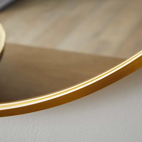 Bexley Brushed Gold Metal Frame Mirror
