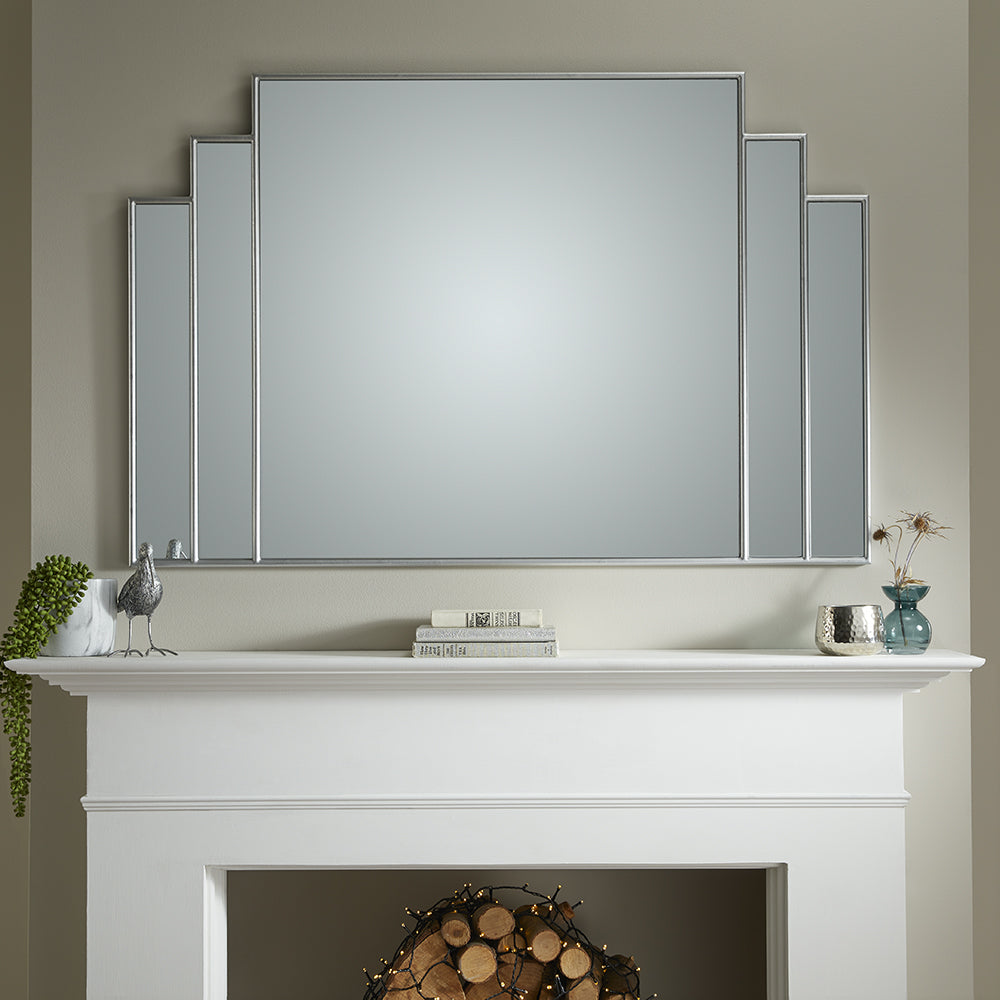 Charleston Silver Overmantle Mirror