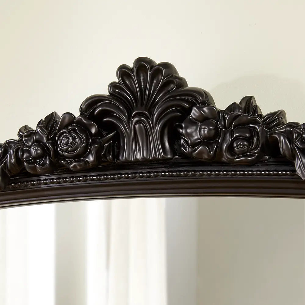 Chatsworth Black Overmantle Mirror