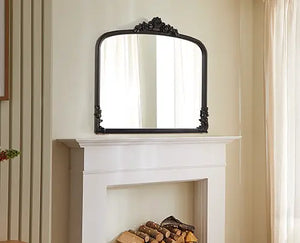 Chatsworth Black Overmantle Mirror