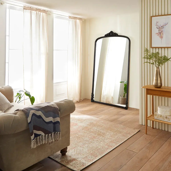 Chatsworth Black Leaner Mirror