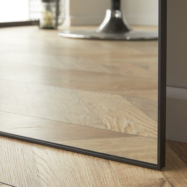 Islington Black Leaner Mirror H 180cm x W 80cm