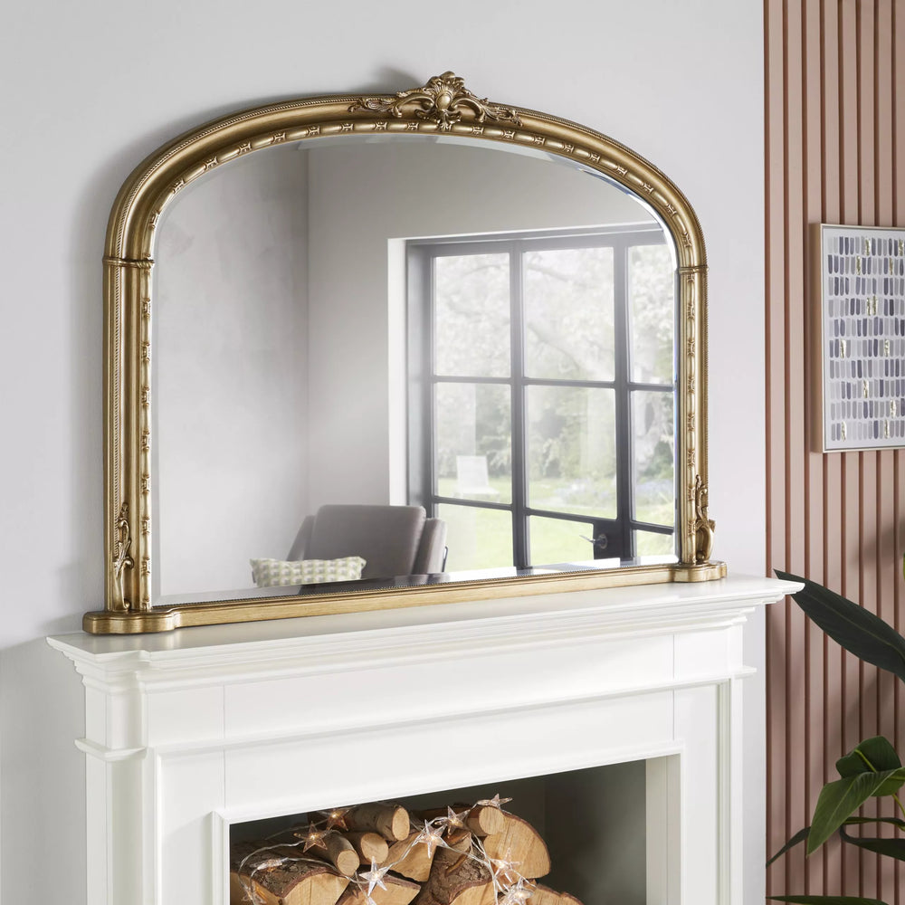 Mayfair Antique Gold Overmantle Mirror