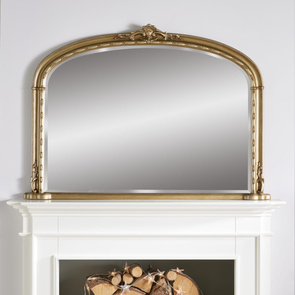 Mayfair Antique Gold Overmantle Mirror