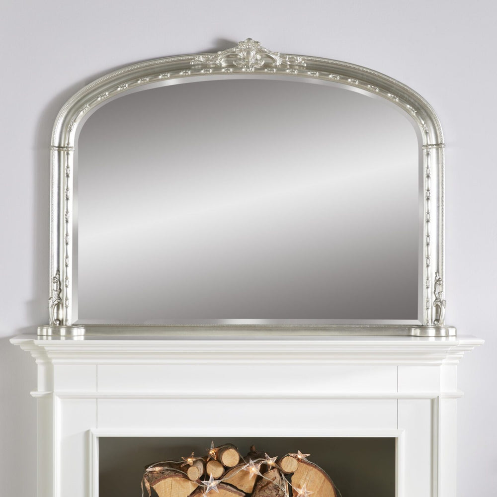 Mayfair Silver Overmantle Mirror