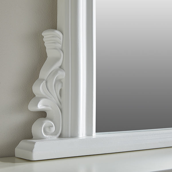 Richmond White Overmantle Mirror
