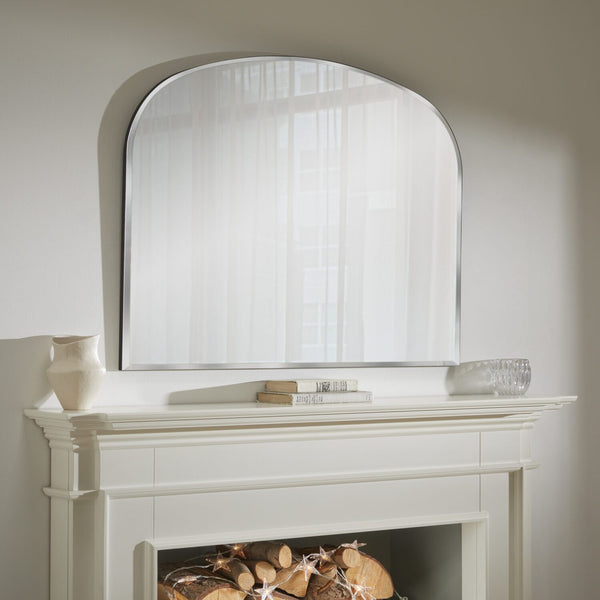 Simplistic Black Overmantle Mirror