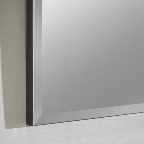 Simplistic Black Overmantle Mirror