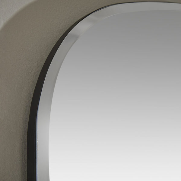 Simplistic Black Overmantle Mirror