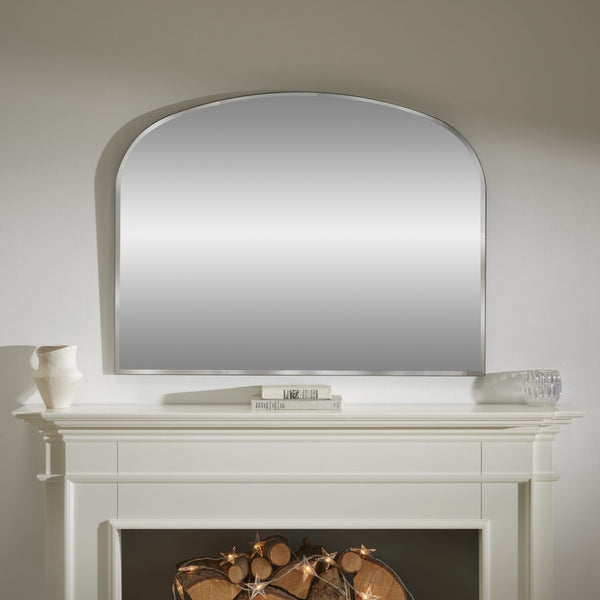 Simplistic Black Overmantle Mirror