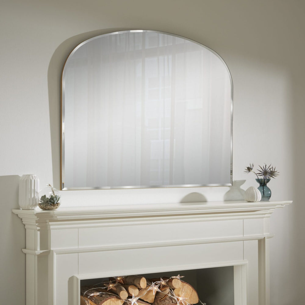 Simplistic Gold Overmantle Mirror