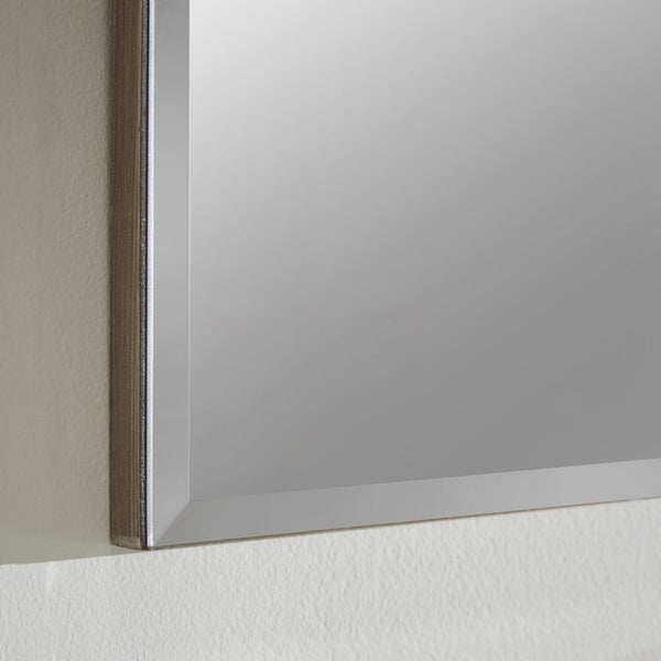 Simplistic Silver Overmantle Mirror