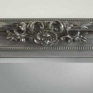Carved Louis Silver Mirror