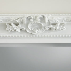 Carved Louis White Mirror