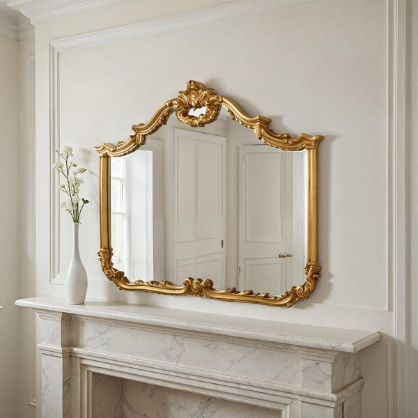 Penrose Gold Overmantle Mirror