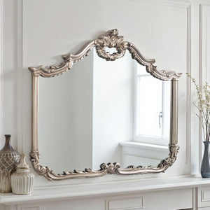 Penrose Silver Overmantle Mirror