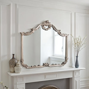 Penrose Silver Overmantle Mirror