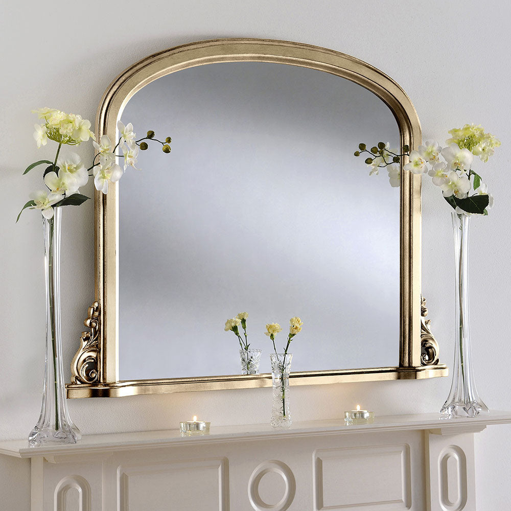 Harrington Gold Overmantle Mirror