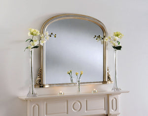 Harrington Silver Overmantle Mirror