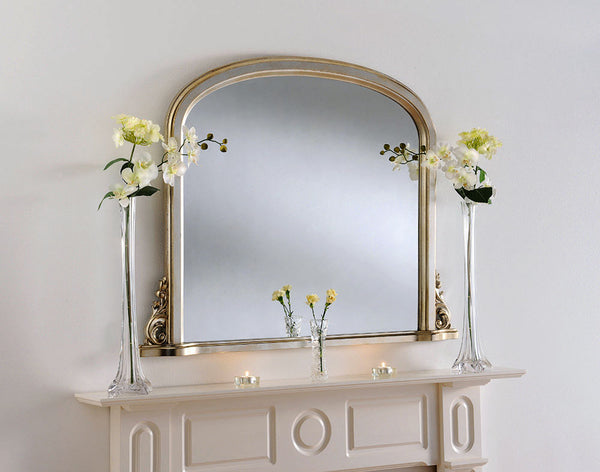 Harrington Silver Overmantle Mirror