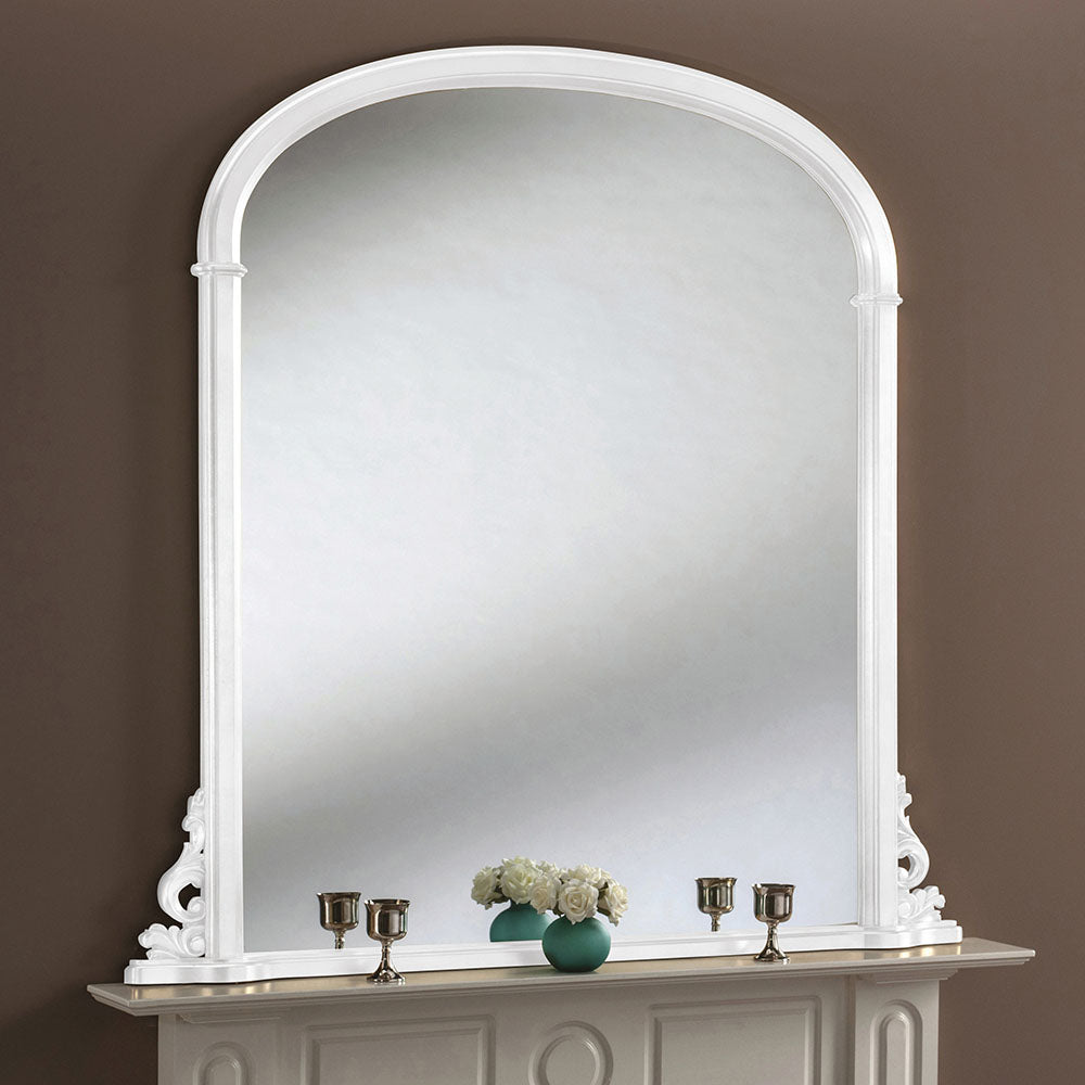 Hamlet White Overmantle Mirror
