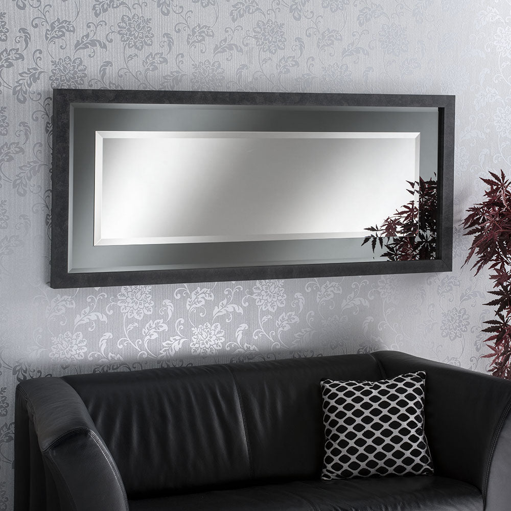 Gravity Faux Concrete Laca Mirror - H 131cm x W 105cm