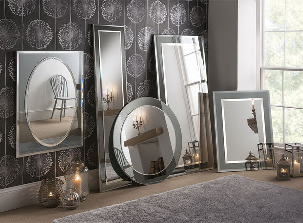 The Capri Two-Tone Grey Wall Mirror