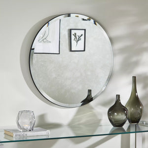 Simplistic Bevelled Round Mirror 60cm