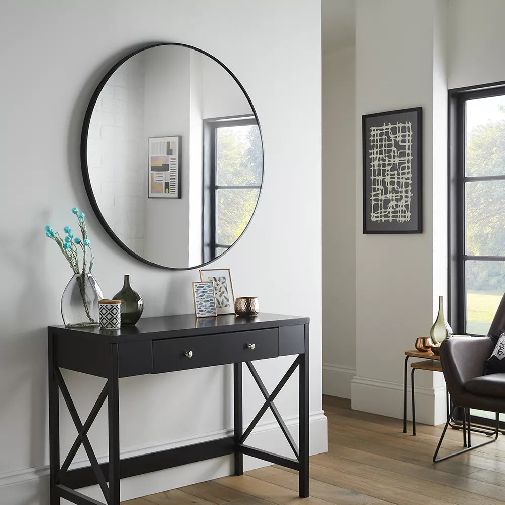 Bexley Black Metal Frame Mirror