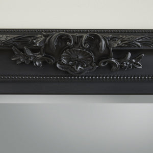 Carved Louis Black Mirror