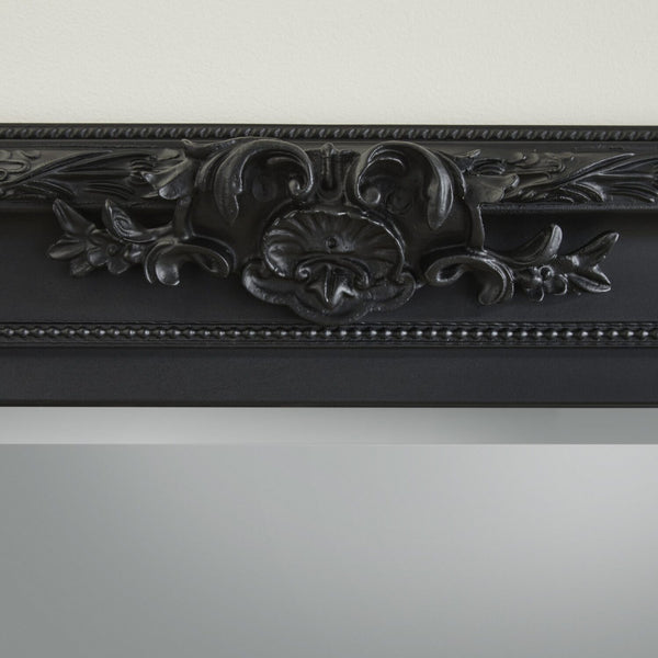 Carved Louis Black Mirror