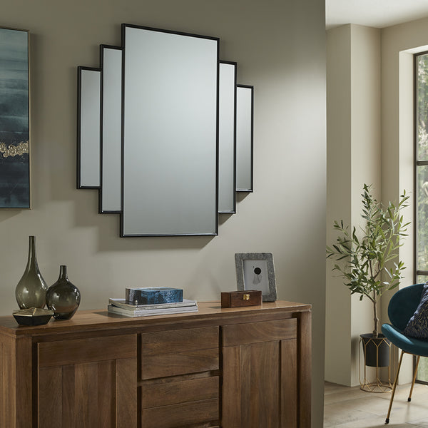 Charleston Black Wall Mirror