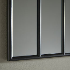 Charleston Black Overmantle Mirror