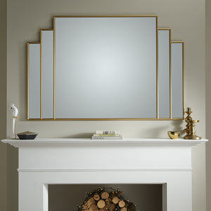 Charleston Gold Overmantle Mirror