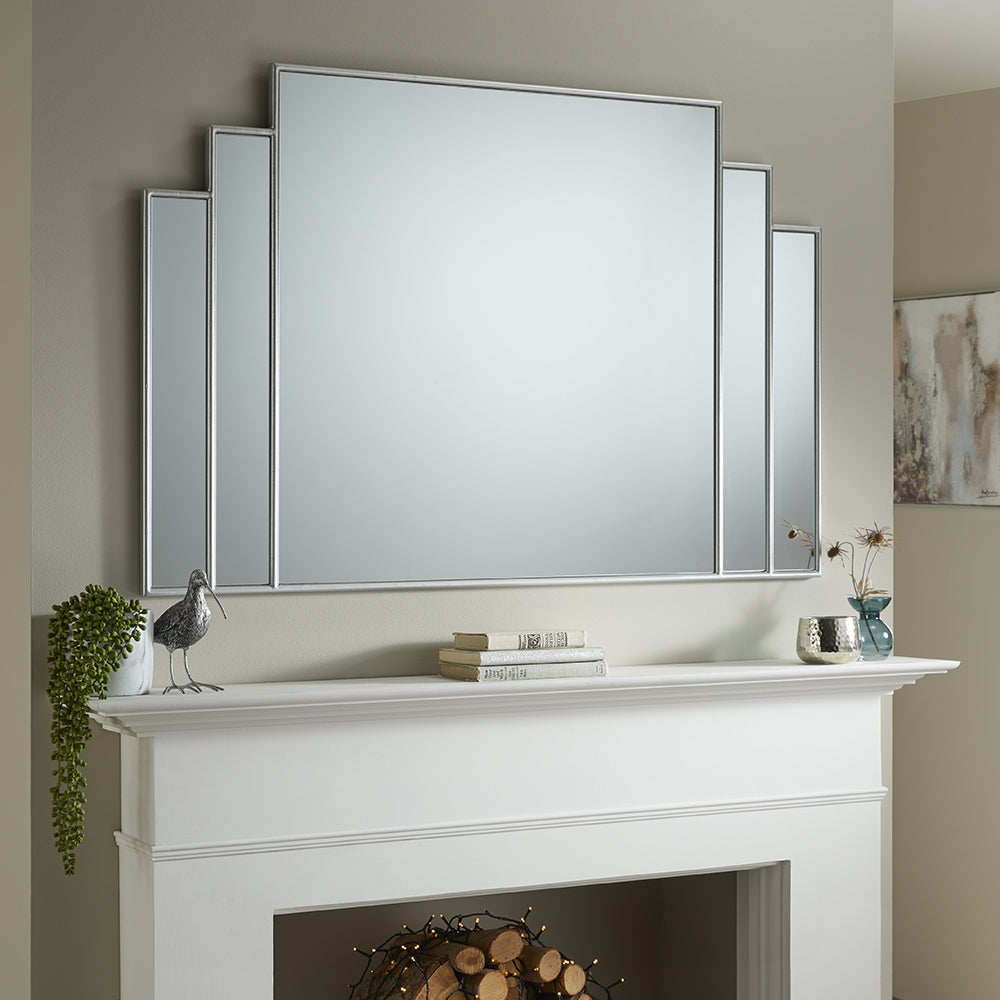 Charleston Silver Overmantle Mirror