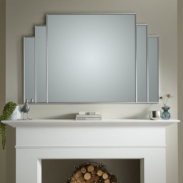 Charleston Silver Overmantle Mirror