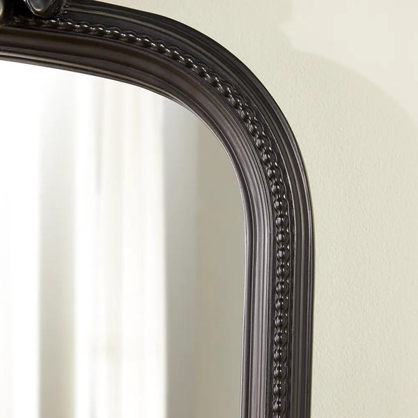 Chatsworth Black Overmantle Mirror